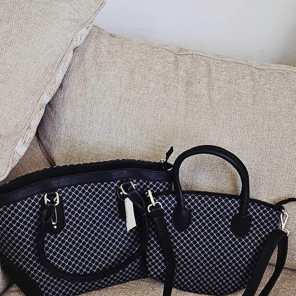 Chic Black and White Tote Bag